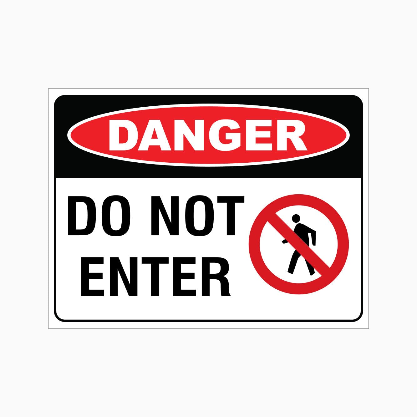 DANGER DO NOT ENTER Sign, 12x8 Metal Tin Sign, Danger, no entry.