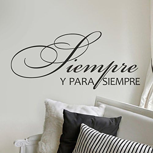 Español pared vinilo calcomanía Love diciendo letras palabras Pared pegatinas Home pared decoración Siempre y para siempre