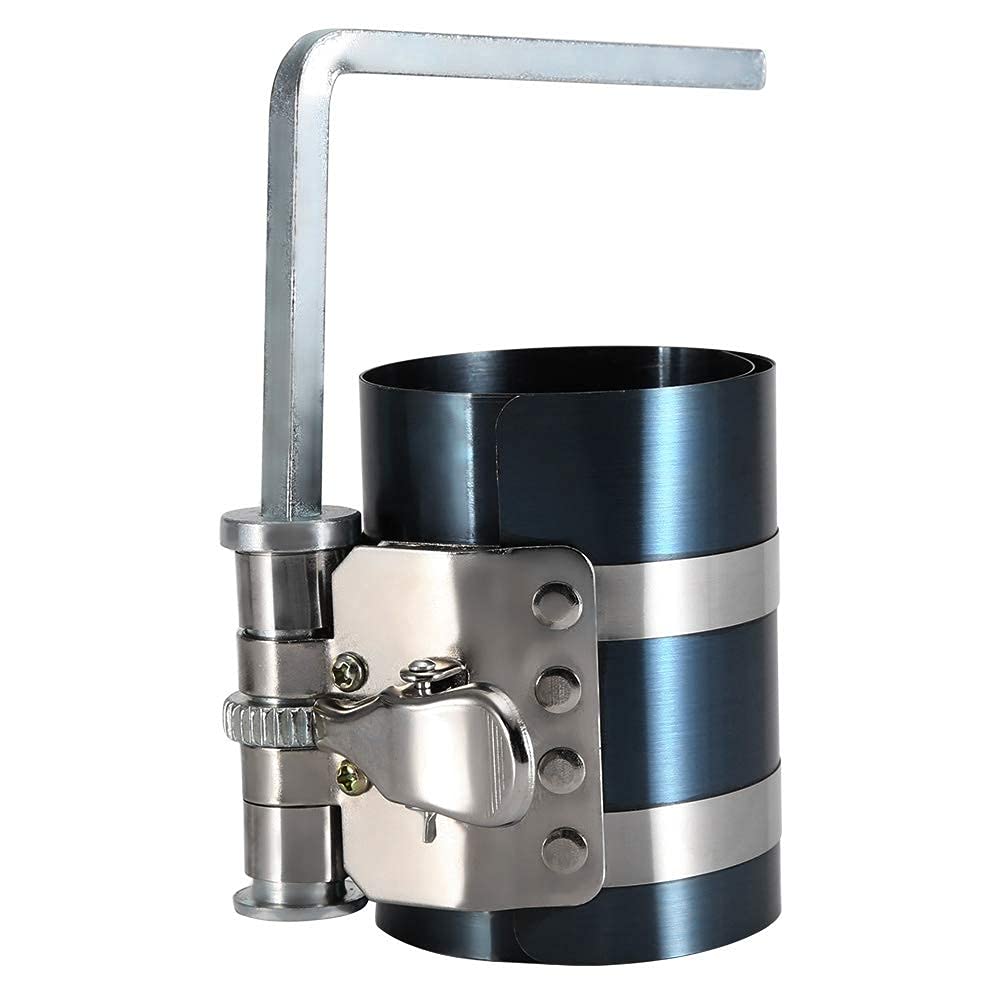 Engine Piston Ring Compressor Tool Installer 53-175mm 3 inch to 6 inch Ratcheting(3inch)