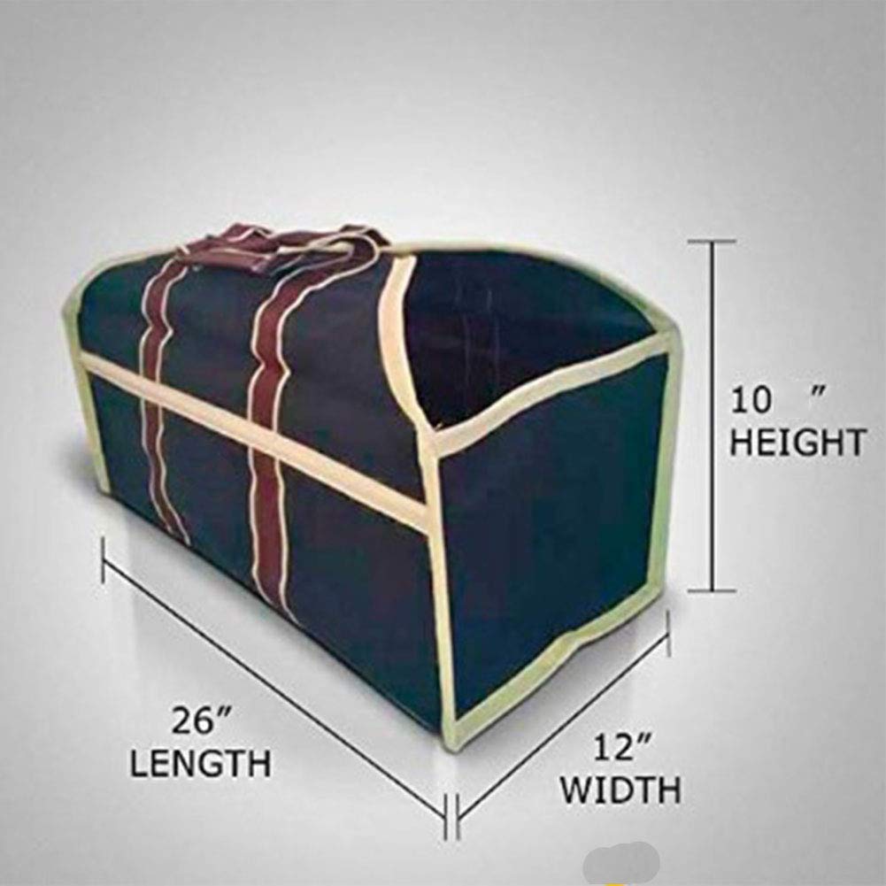 Borsa Porta Tronchi di Stoffa Oxford,Doppia Borsa in Legno Resistente,Accessori per Stufe per Camino,Supporto per Legna da Ardere Extra-Large con Manici per Custodia da Esterno,#1