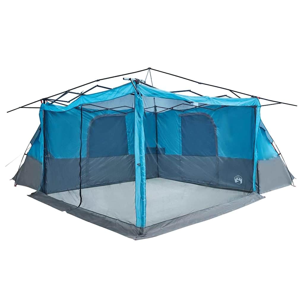Niebieski namiot wewnętrzny 520 x 520 x 190 cm Tafta 3 sypialnie