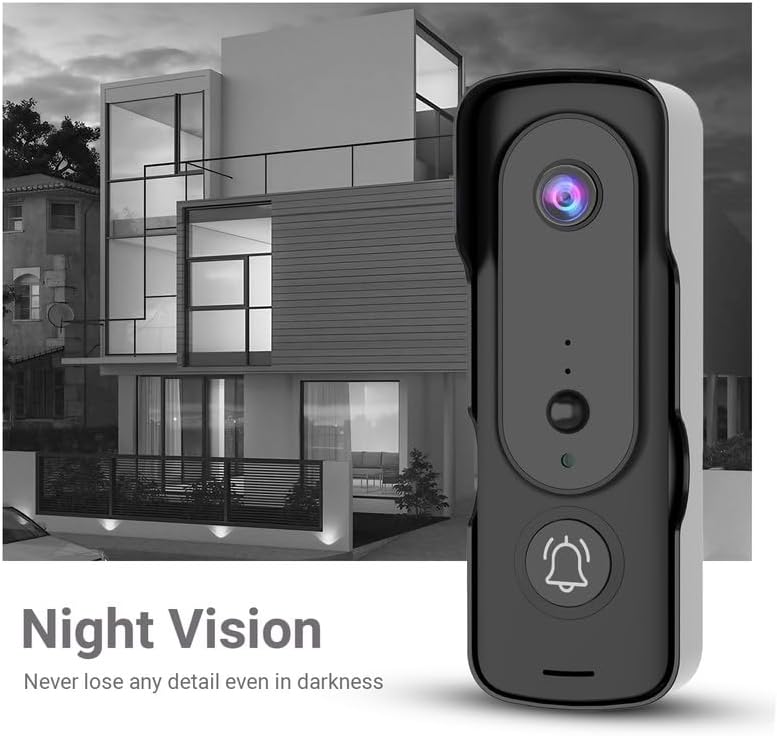 Miniatura 7 de Timbre de video inalámbrico inteligente con timbre  1080P HD Res, 6800mAh batería de timbre Tuya, audio bidireccional, detección humana PIR AI y