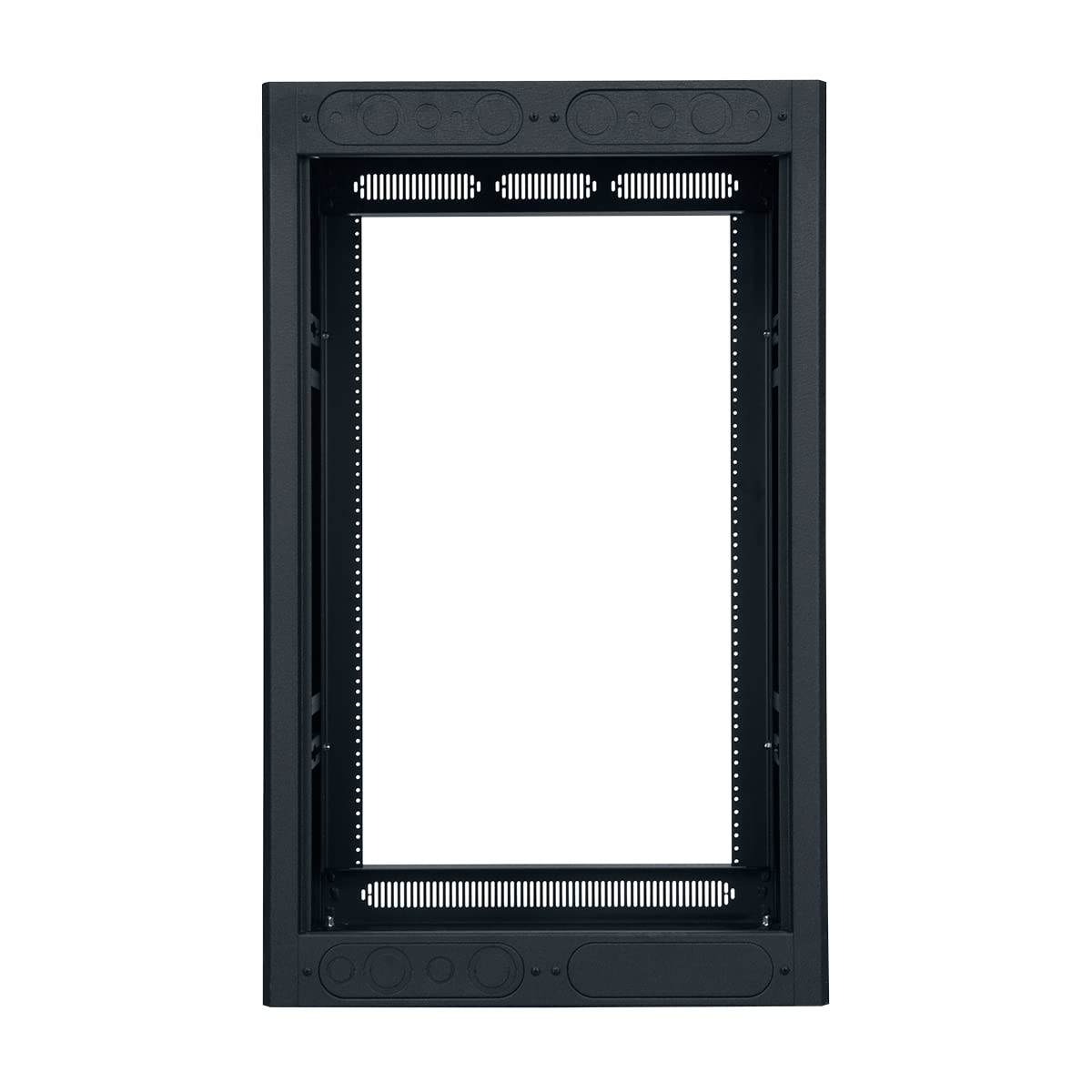 Lowell LER-1827-LRD LER Series 18U x 27 Inches Deep Enclosed AV Rack (Without Rear Door); Welded Top and Sides with Vents; 1-Pair Fully Adjustable Rails Tapped 10-32