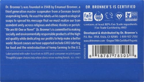 Image of Dr. Bronner's Magic Soap All One Obpe05 5 Oz Peppermint Bar Soap (Pack of 2)