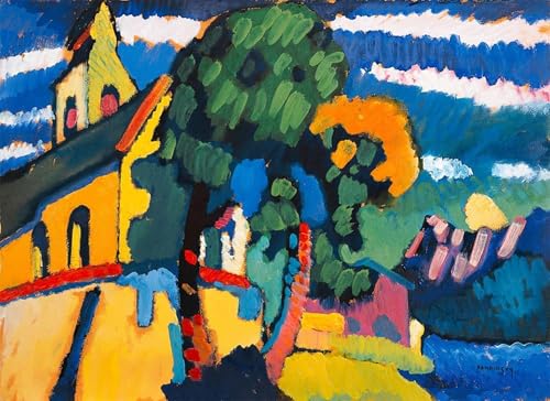 Art décoratif Kandinsky église de Riegsee toile colorée