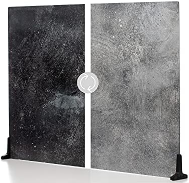 V-FLAT WORLD Duo Board Product Photography Backdrops - 2-Sided Background for Photography, Hyper-Realistic Item & Food Photography Background - Includes 2 Legs & Mat - 30" x 40", Grey Chalk/Dark Chalk