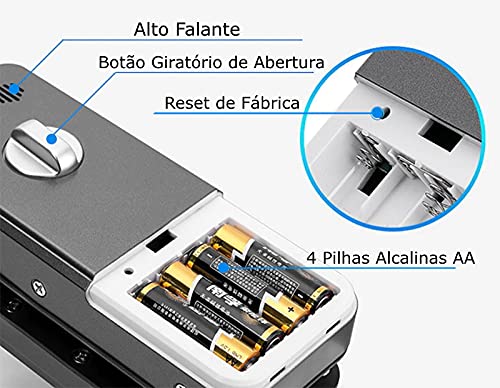 FECHADURA DIGITAL BIOMÉTRICA ELETRÔNICA PRIMEBRAS PARA PORTA DE VIDRO DE CORRER