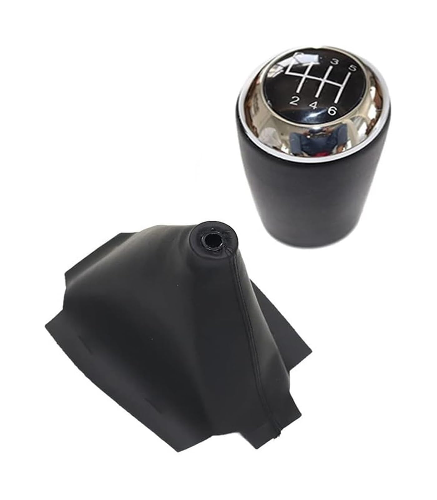Qmtvfsrh 6 Speed Set Chrome Car Gear Shift Knob Lever Gaitor Boot For Mazda 6 Ii Gh 2007 2008 2009 2010 2011 2012