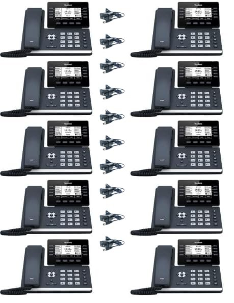 Yealink T53 IP Phone [10 Pack] - Power Adapters Included - 1 Year Manufacturer Warranty - Unlocked can be Used with Any VoIP Provider