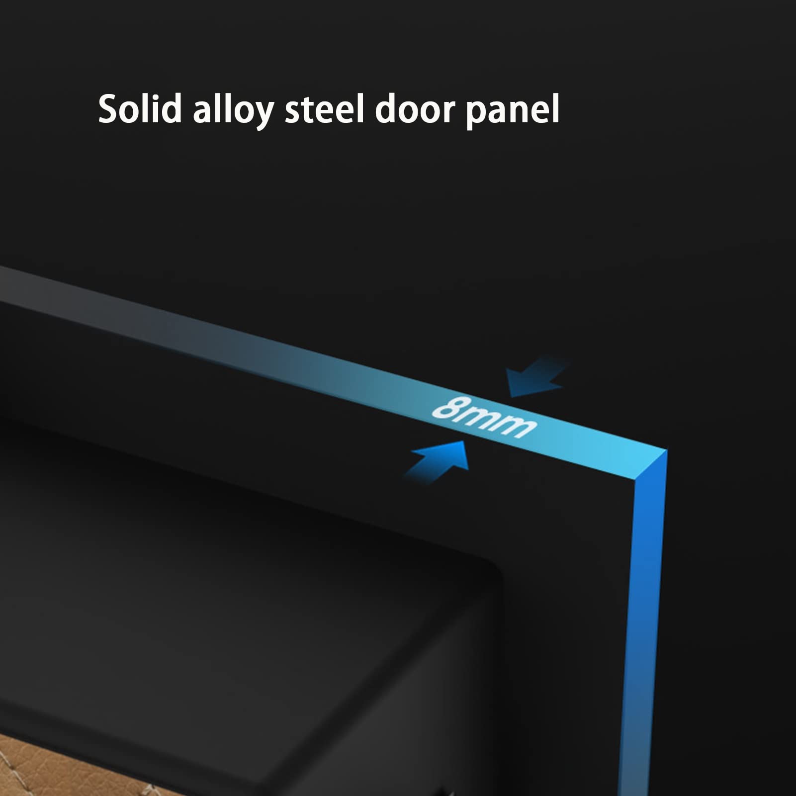 Cassetta di sicurezza,Cassetta di sicurezza domestica,Cassaforte domestica con doppio allarme di avviso e luce LED, con tastiera digitale touch screen e doppio ripiano rimovibile,Cassetta di sicurez