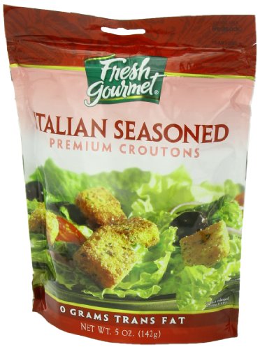 image for Fresh Gourmet Premium Croutons | Italian Seasoned | 5 Ounce (Pack of 6