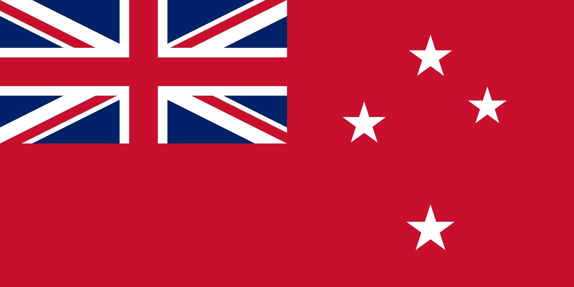 Drapeau Civil Ensign of New Zealand XL grand format paysage pavillon rouge océanien