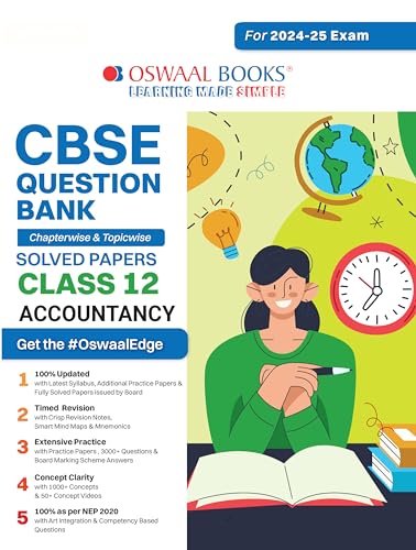 Image of Oswaal CBSE Question Bank Class 12 Accountancy Hardcover Book, Chapterwise and Topicwise Solved Papers For Board Exams 2025