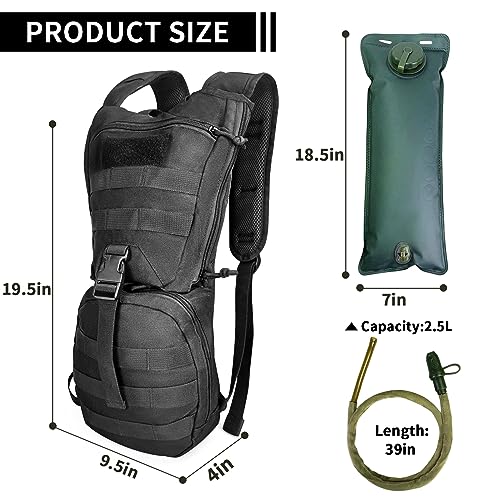 Tactical-Molle-Water-Backpack-Hydration-Backpack-Running-Backpack-Lightweight-Hydration-Backpack-with-25L-Water-Bladder-for-Men-Hiking-Backpack-Pack-for-Cycling-Race-Marathon-Camping