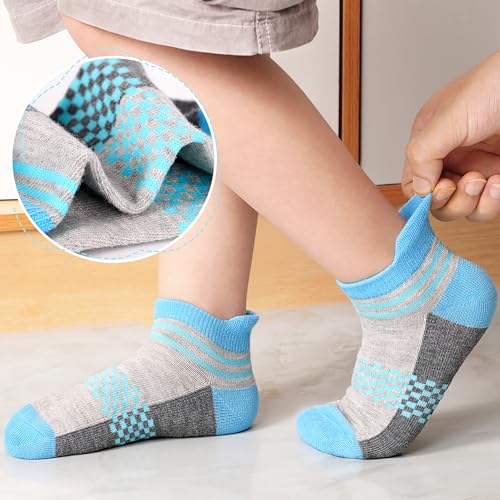 Kids Socks Boys Sock 12 Pairs Ankle Athletic Short Low Cut Socks for Boys Kids Girls 1-14 Years4