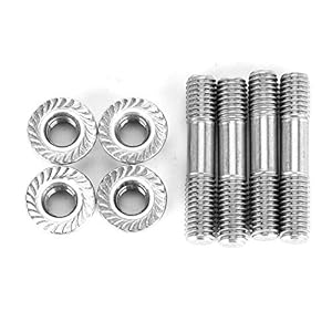 Tbest Krümmer Stehbolzen M8 Muttern Set, 4 Stück