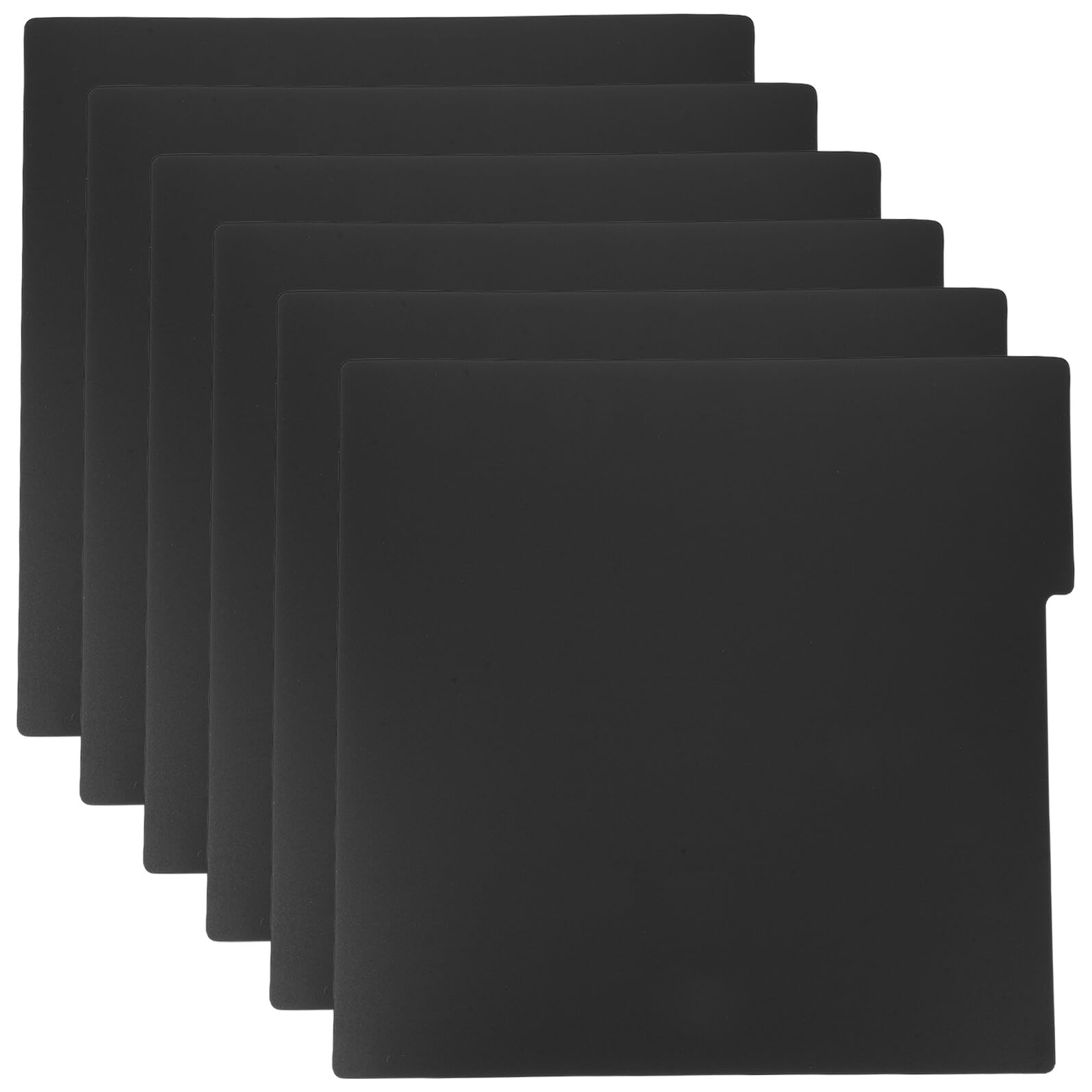 Separadores de Discos de Vinilo de Plástico Negro 0,75 Mm de Grosor, Tarjetas de Clasificación para Álbumes, Pack de 6 Unidades, Divisores Resistentes al Agua para