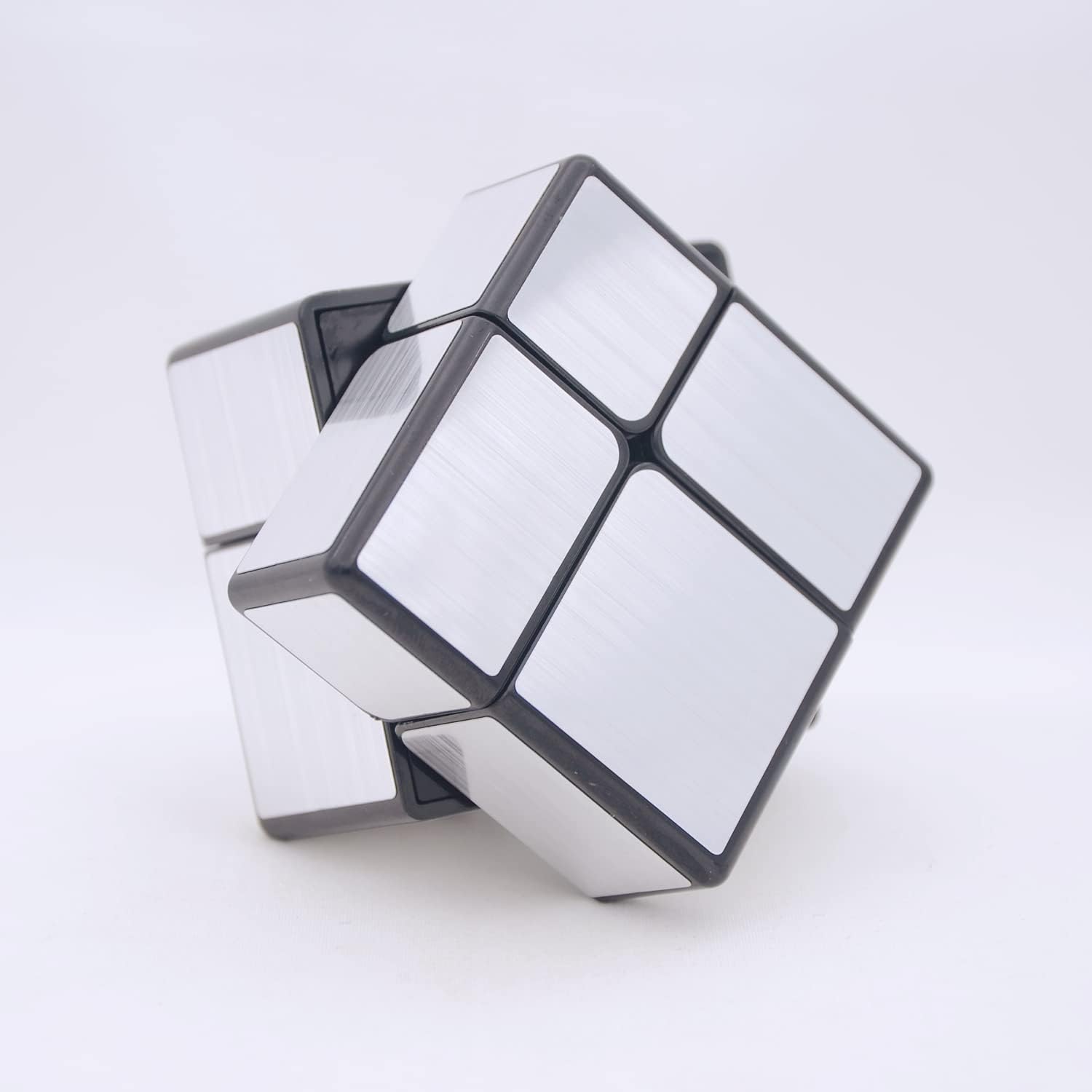Bukefuno QY Toys Mirror 2x2 Blocks Silver Cube Magic Puzzle 2x2x2 Speed Mirror Silver Version Cube