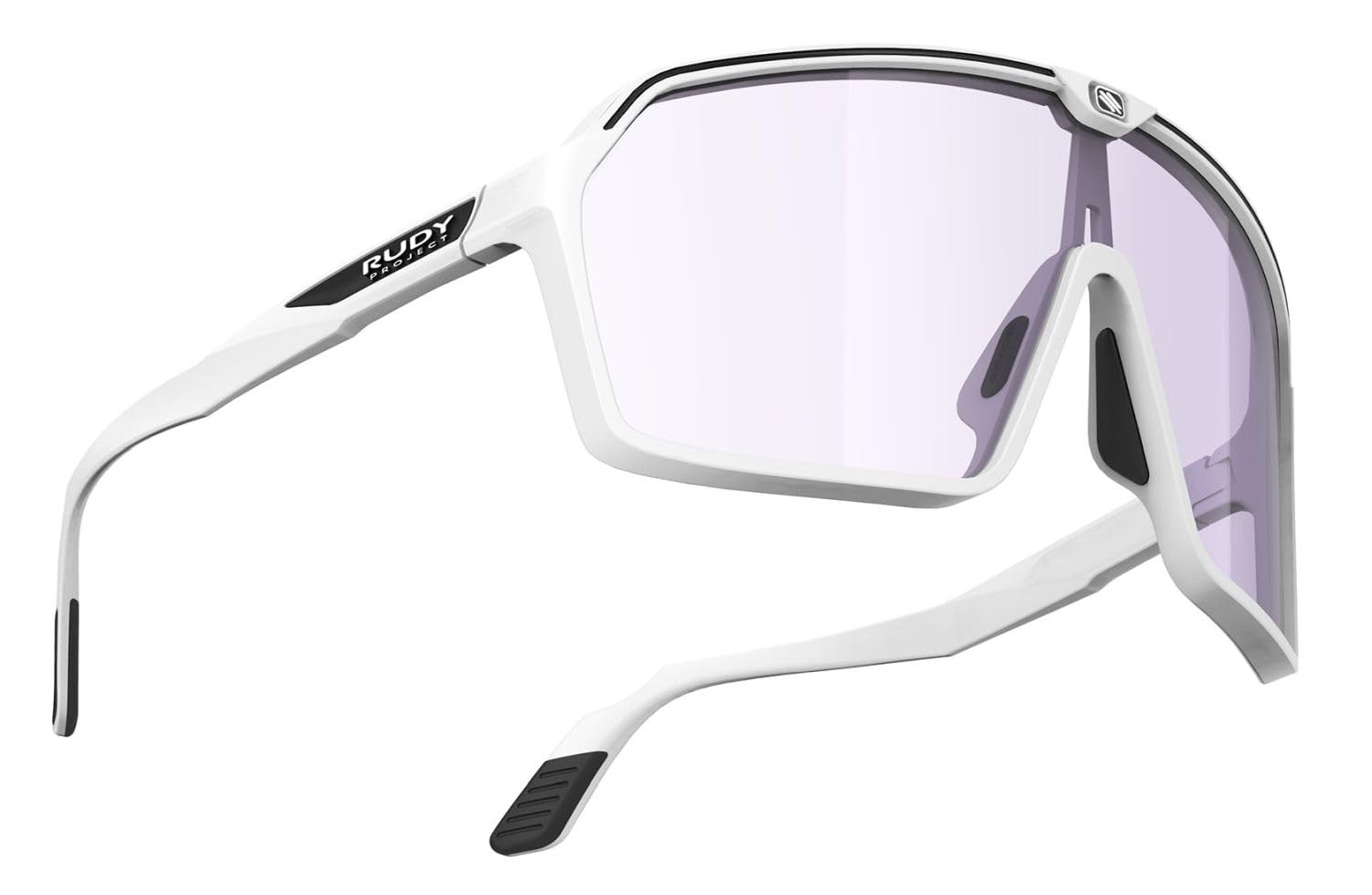 Rudy Project SPINSHIELD White Matte Impactx Photochromic 2Laser Purple Occhiali, Taglia Unica Unisex Adulti, bianco, Taglia unica
