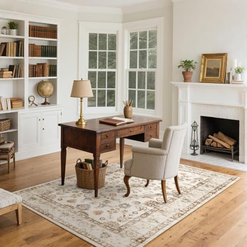 Machine Washable Entryway Throw Rug: Door Mat Indoor Entrance 4x6 Rug Small Area Rug Non Slip Low Pile Kitchen Rug for Front Door Indoor Entrance Entry Kids Room by palohom - Used condition - Image 2