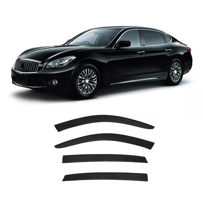 Deflectores de aire para Mitsubishi Dignity HGY51 2012-2016 en color negro cubrevientos Style B