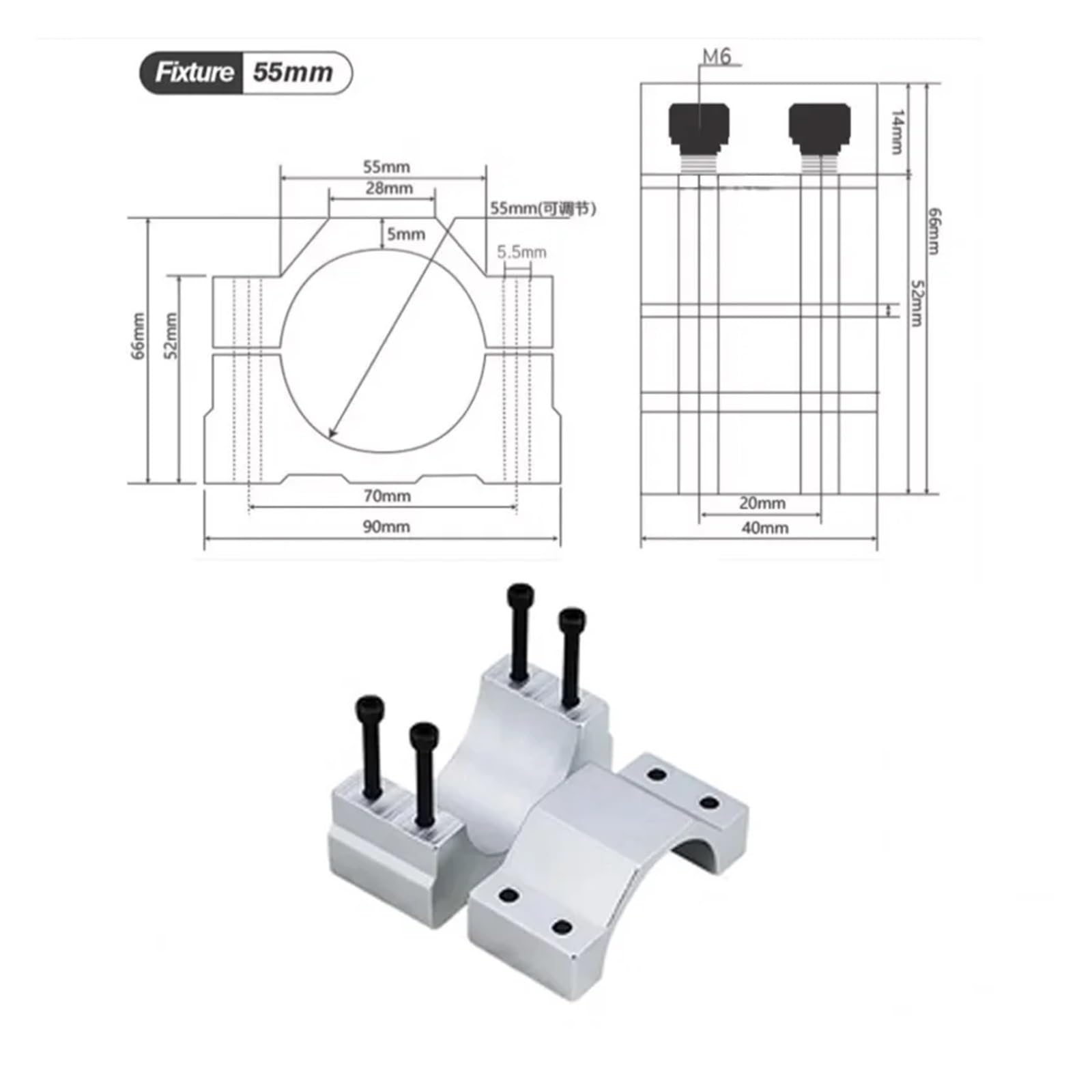 48v 500W ER16 Bezszczotkowe Wrzeciono 57MM Zacisk Ze Śrubami 48V Bezszczotkowy Sterownik Silnika 48VDC 10.5A Zasilacz Cicha, Wydajna I Stabilna Praca(Package7 ER16)