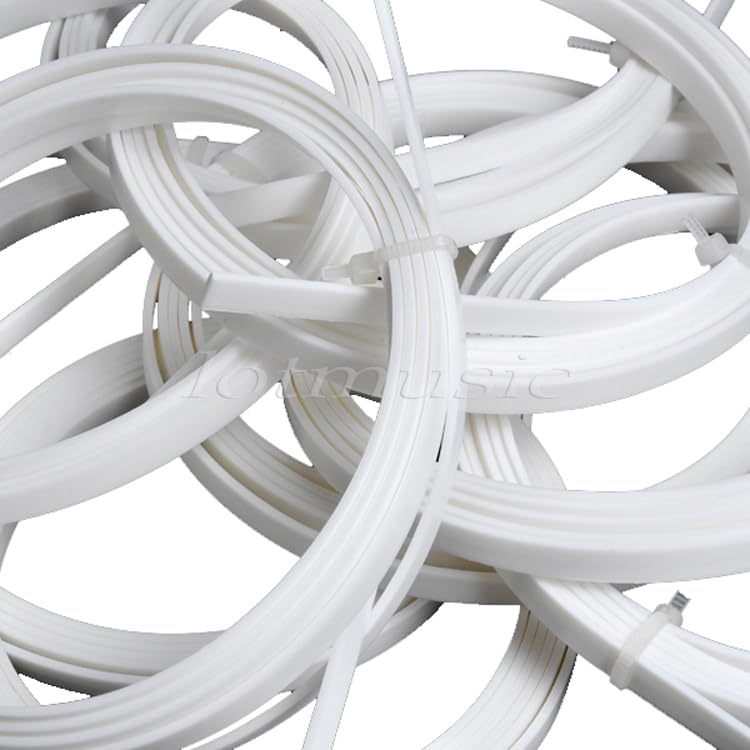 Guitar Part for 8pcs 5 Feet ABS Guitar Binding 6mm X 1.5mm Thick White