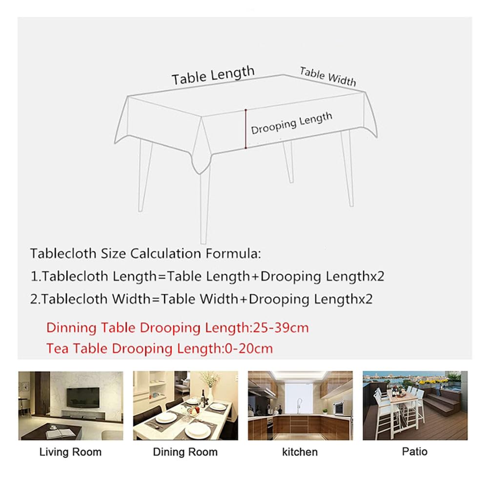 Tovaglia di lino per feste in casa, tovaglia da tavolo rettangolare per matrimonio, tovaglia da pranzo, decorazione, ZBQ8388 (2), 140, 200 cm