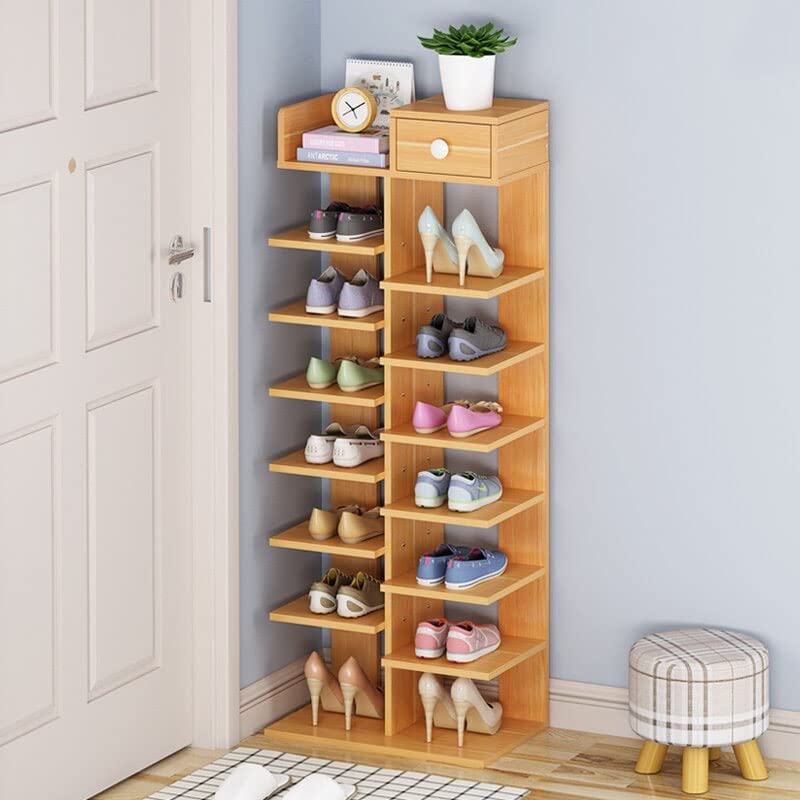 Buy Wooden Shoe Rack Vertical Design Entryway Shoes Storage Stand