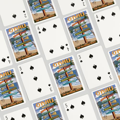 Baraja de Poker Lantern Press Waikiki Hawaii 52 Cartas miniatura 4