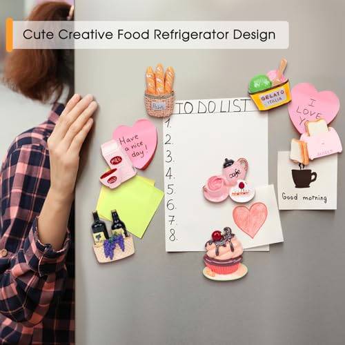 Set de 7 imanes decorativos para refrigerador de resina miniatura 3