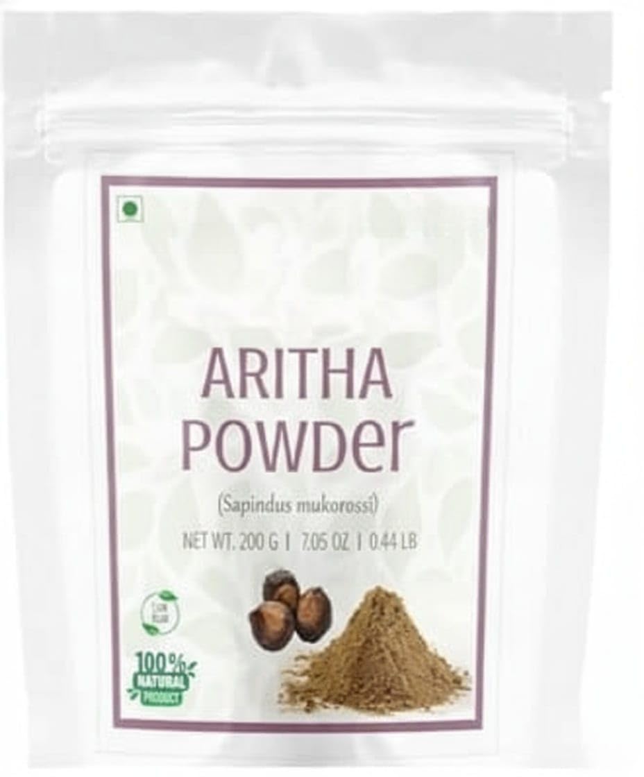 Natural Aritha Powder for Hair Reetha Soapnut Powder Natural Organic Herbs Hair Strengthening Shine Conditioning 200gm