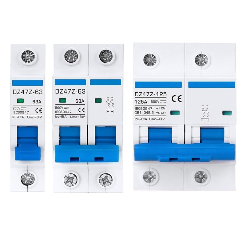 DZ47 wyłącznik automatyczny DC 120 V, 200 V, 250 V, 500 V, ochrona ładowania słonecznego, automatyczny wyłącznik zwarciowy, 6 A, 10 A, 16 A, 25 A, szybki przełącznik, 1 szt. (3P DC750V, 40A)