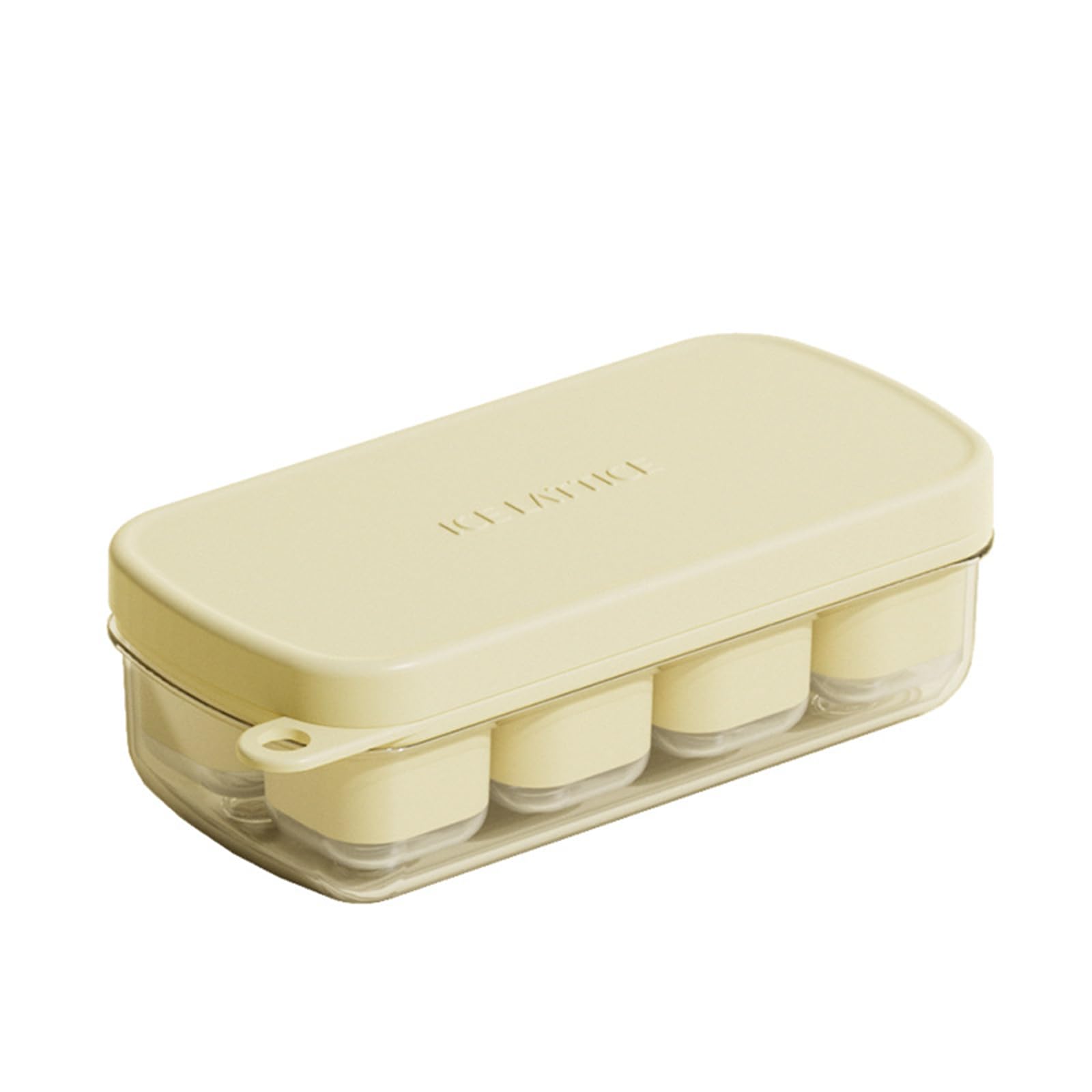 Kalttoy Yellow Ice Cubes Tray With Lid For Freezer Cocktails Drink Food Grade Silicone Ice Tray With Lid Cubes