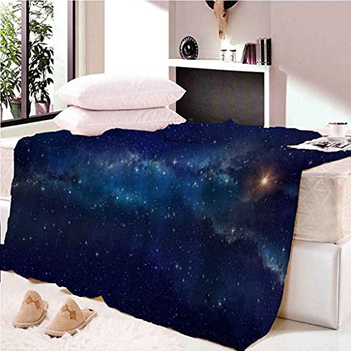 Couverture Polaire en Microfibre Premium Bleue | Impression 3D Haute Définition - 3