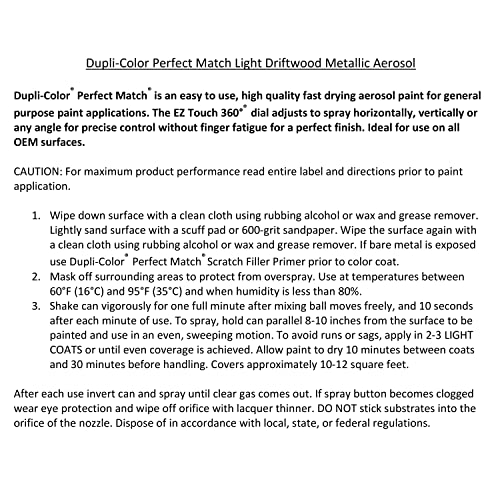 Image of Dupli-Color Perfect Match Premium Automotive Paint, Light Driftwood (M), 8 oz