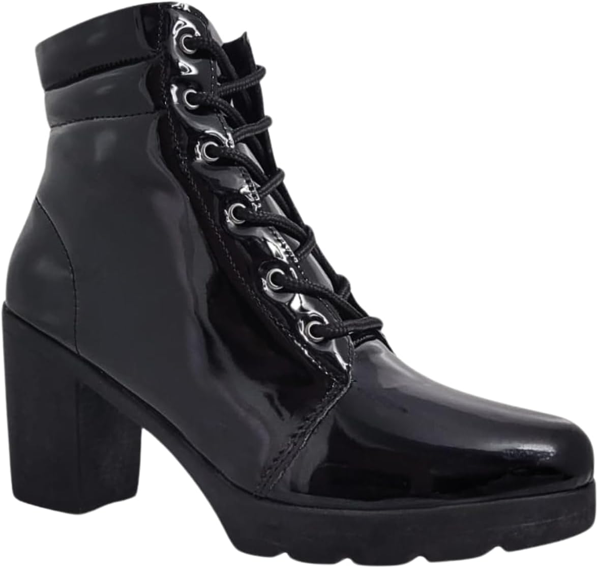 Bota Coturno Feminino Festa Junina Confortável Inverno Salto Médio Tratorado Plataforma