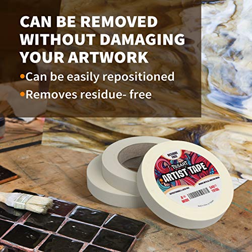 3 Pack White Artist Tape Masking Artists Tape For Drafting Art Watercolor