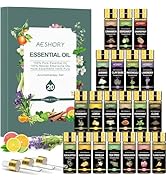 Aeshory Essential Oils Set 20x5 ML -100% Natural Fragrance Oils-Perfect for Diffuser, Candle Maki...