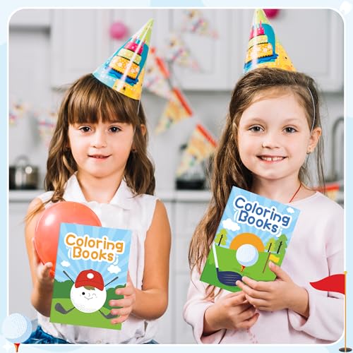 Image of Golf Coloring Books for Kids - 96Pcs Bulk Sports Golf Theme Mini Coloring Booklet DIY Art Drawing Book for Toddlers Holiday Birthday Party Goodie Bags Stuffers Sunday School Classroom Favors