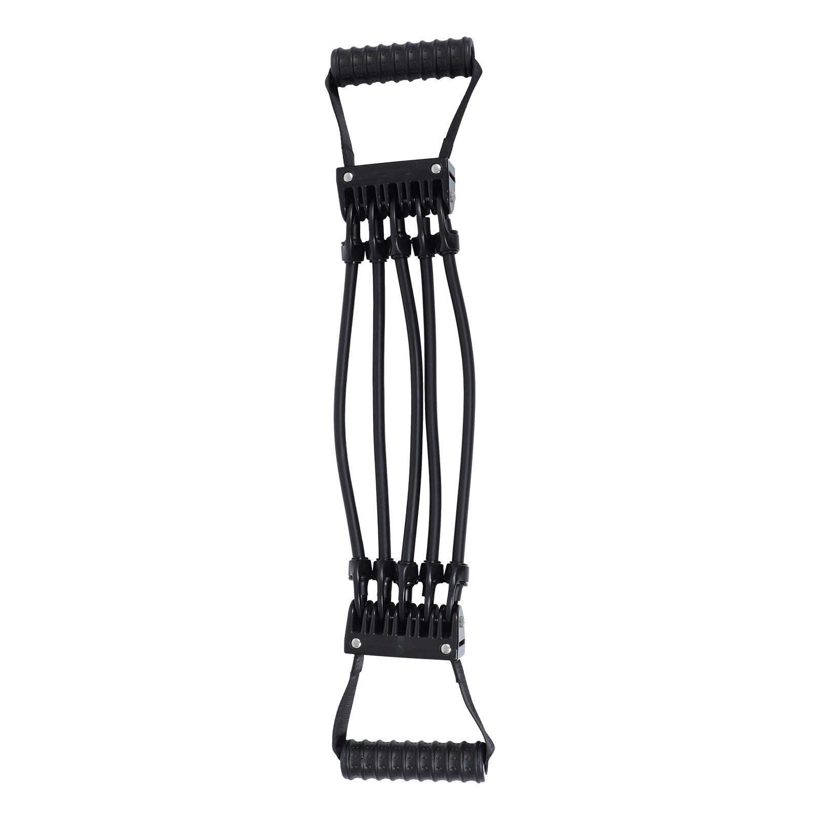 PLAFOPE Banda de Resistencia de Látex Equipo Profesional Negro Super Elasticidad y Reducción Corporal para Ejercitar el Pecho para Entrenamiento en Casa
