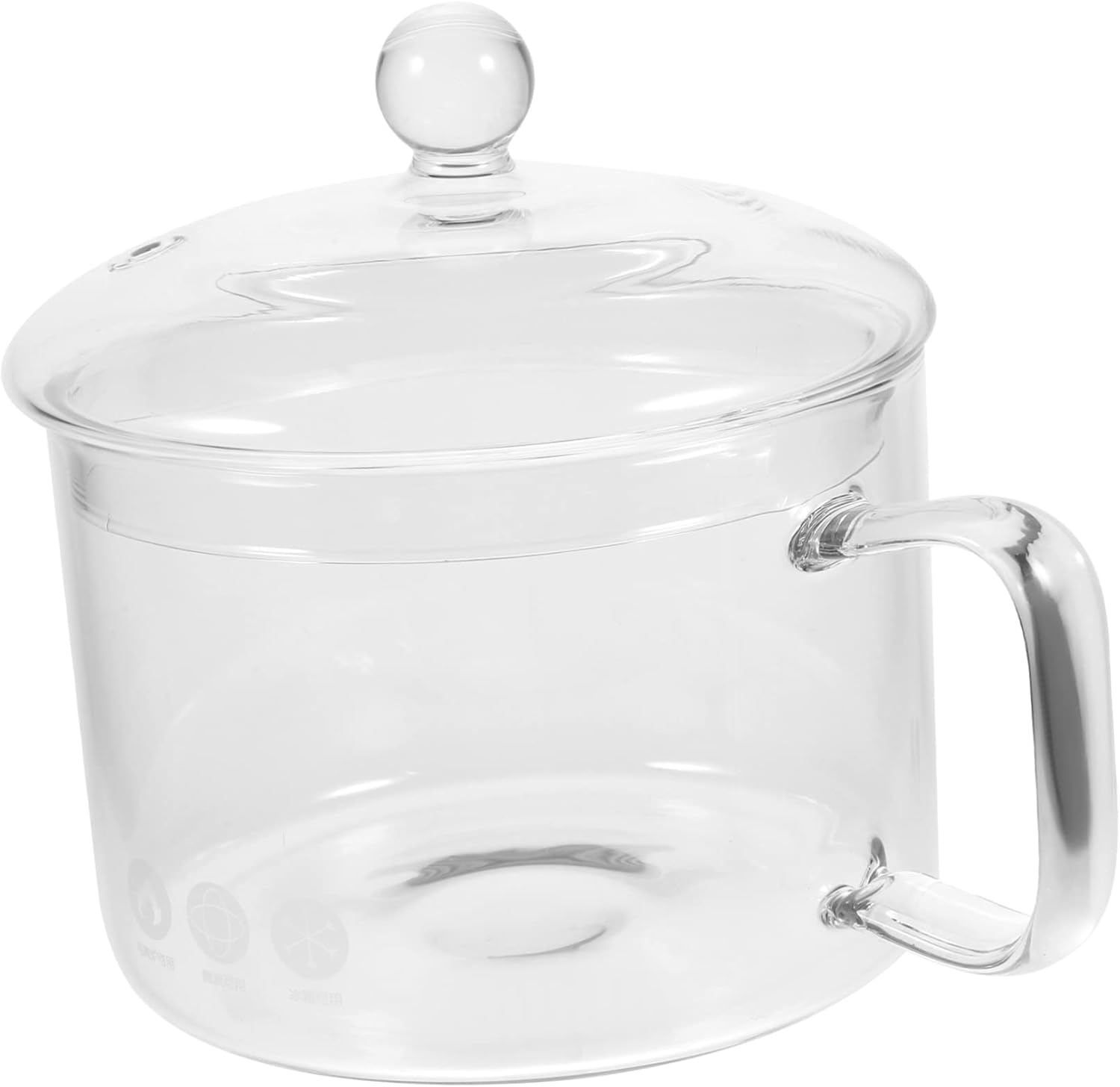 Ergonomic Glass Saucepan Health Stew Pot Instant Noodles Bowl Large Soup Pot Kitchen Small