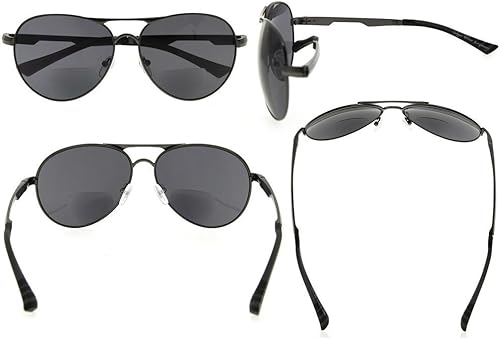 Miniatura 2 de Eyekepper Gafas de sol bifocales polarizadas de policarbonato estilo piloto bifocales para lectores de sol, lentes de lectura polarizados para