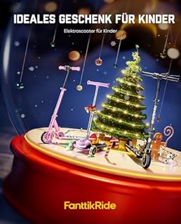 FanttikRide T9 Elektroroller für Kinder, 1,3-1,7 m, 12/16/20 km/h, LED Digitalanzeige, höhenverstellbar und faltbar, Elektroroller für Kinder und Teenager, bis zu 40 Minuten, Schwarz (Ohne ABE)