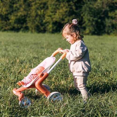 Smoby - Baby Nurse Puppenbuggy Pop - Puppenwagen mit frei beweglichen Vorderrädern, Metallrahmen - Für Puppen bis 42 cm (Puppe nicht enthalten) - Griffhöhe 53 cm - ab 18 Monaten, produziert in Spanien – Bild 6