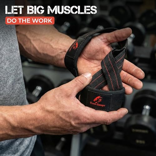 Image of Figure 8 Lifting Strap Padded Deadlift Straps Heavy Duty