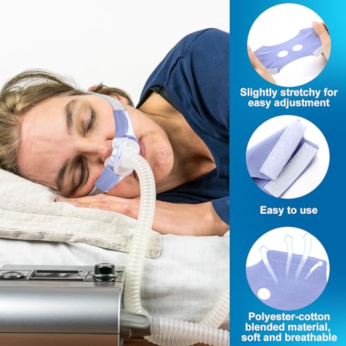 Image of Nuanchu 12 Pcs Nasal Pillow Liner for CPAP Cushion Nasal Cushion Pillow Covers Cotton Liners Skin Sleep Protector Compatible Comfort Reusable Reduce Noisy Air Leaks and Irritation (Blue)
