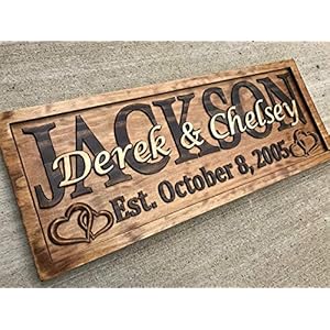 Personalized Wedding Gift Last Name Established Sign Family Name Signs Custom Wood Sign Carved Wood Decor 3D Hearts Couples Sign 5 Year Anniversary Gift Personalized Wedding Gift Last Name Established Sign Family Name Signs Custom Wood Sign Carved Wood Decor 3D Hearts Couples Sign 5 Year Anniversary Gift