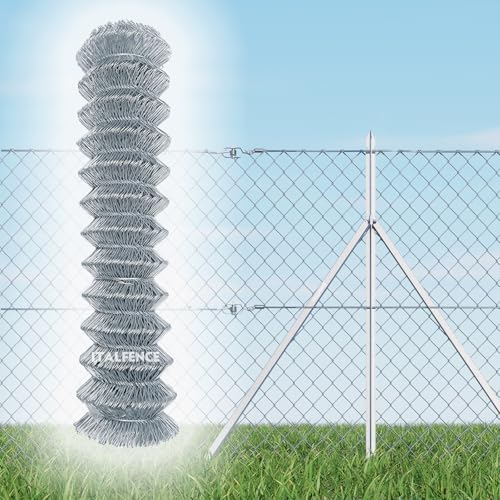 Italfence - Malla metálica para cercado, malla simple torsión galvanizada, 25m (Todas las alturas disponibles) [Ø1,80mm, 150cm]