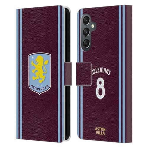Housse en Cuir Samsung Galaxy A25 5G Aston Villa Blason Officiel Tielemans